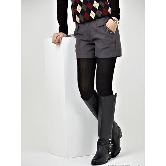 韓國製 保暖麻花針織毛褲襪-細節圖6