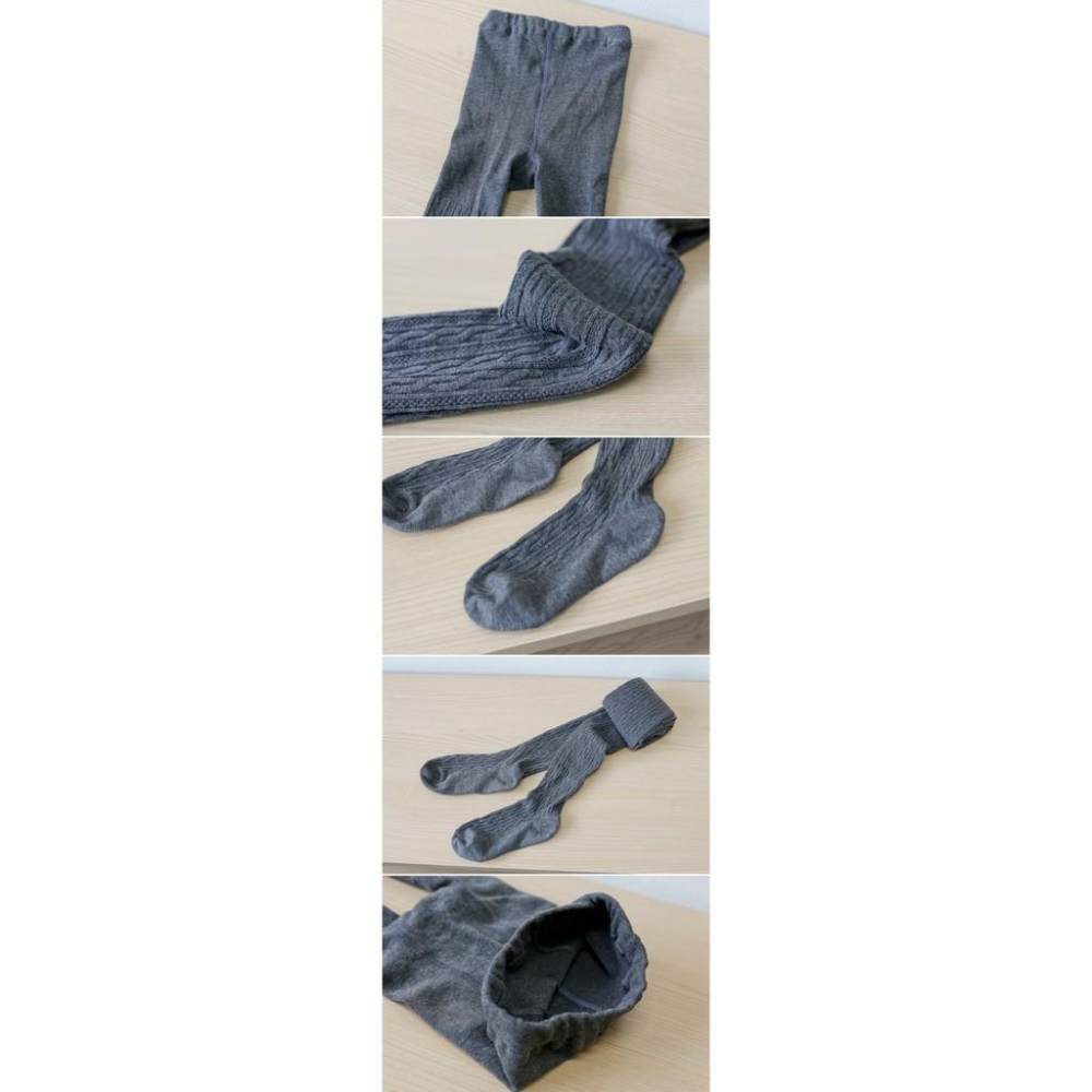 韓國製 保暖麻花針織毛褲襪-細節圖8
