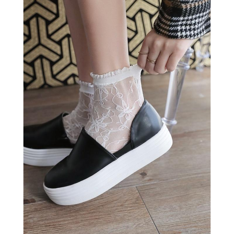 韓國蕾絲短襪一組2色-細節圖3