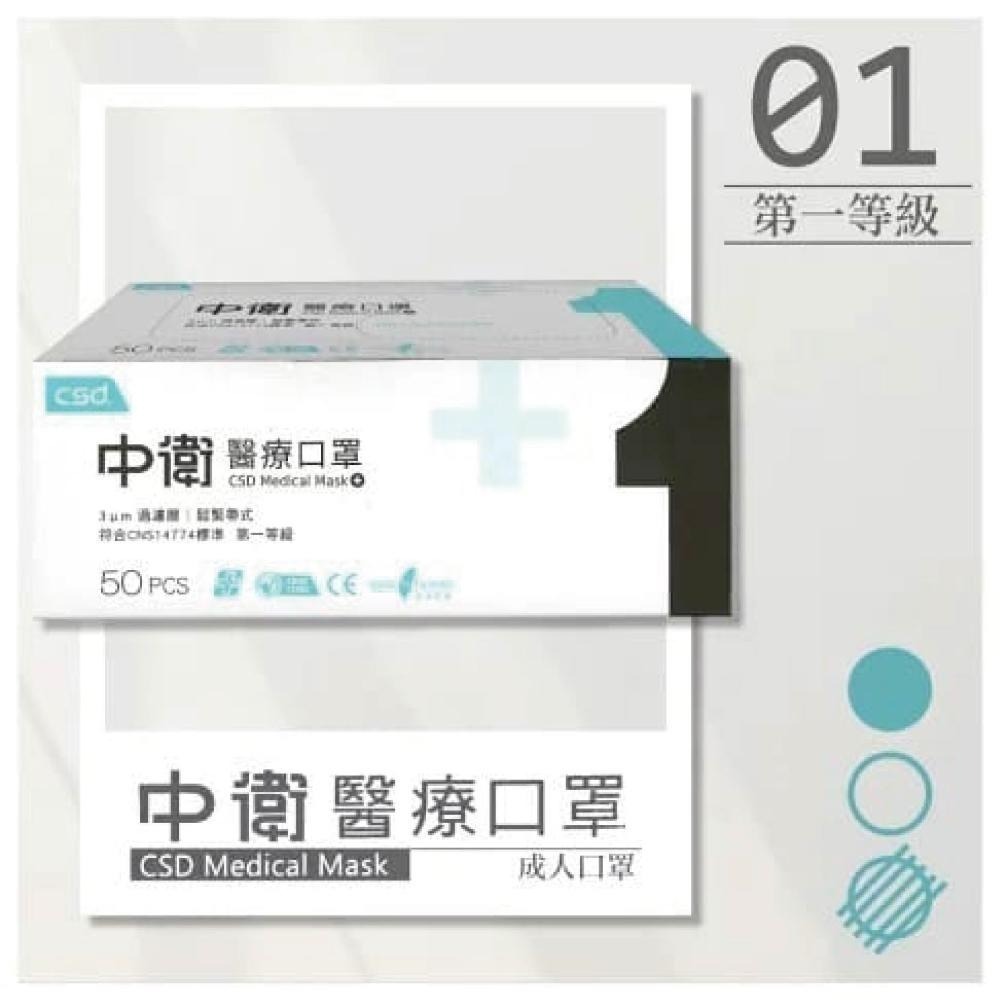 【中衛】中衛一級雙鋼印 成人/兒童 平面醫用口罩 (50入/盒)-細節圖6