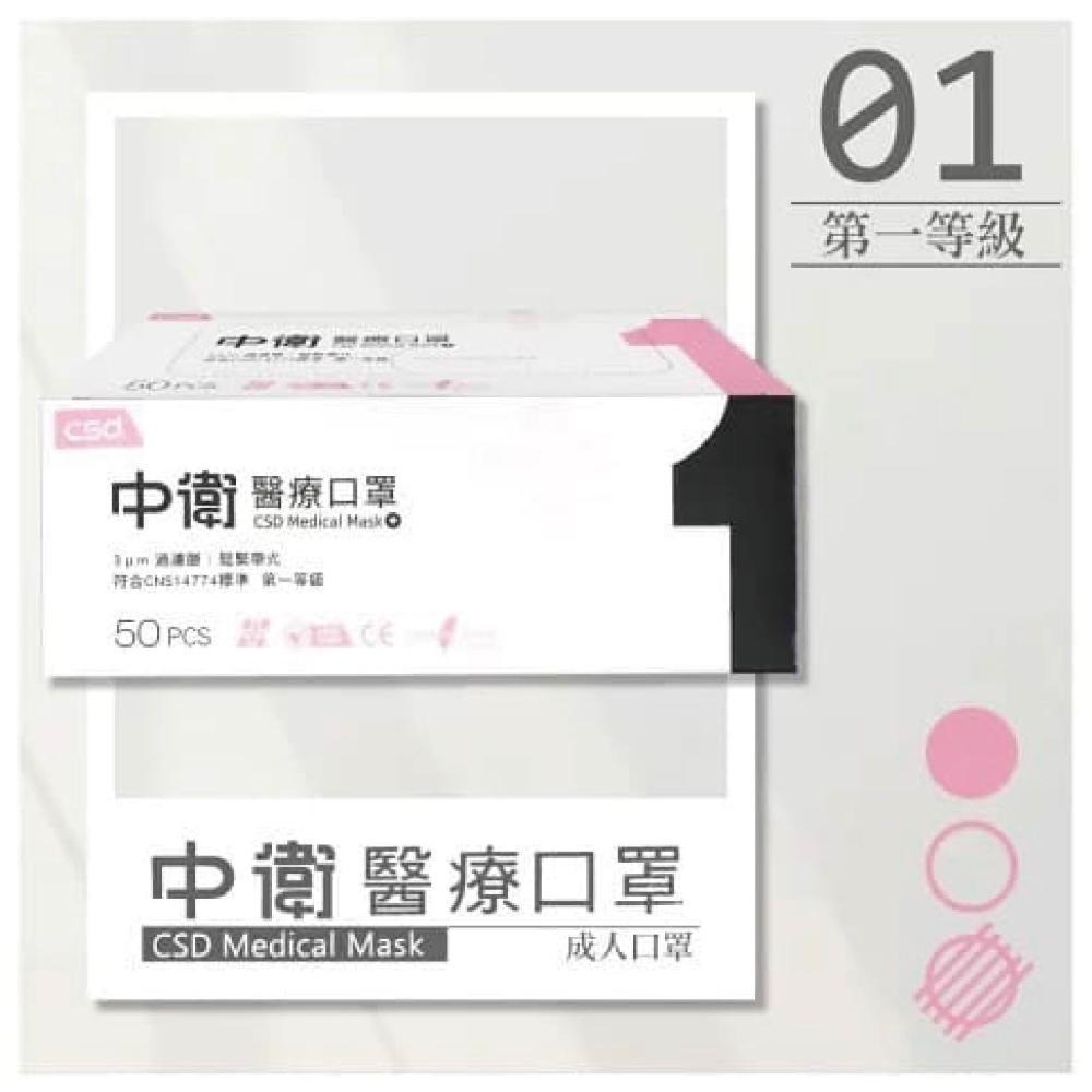 【中衛】中衛一級雙鋼印 成人/兒童 平面醫用口罩 (50入/盒)-細節圖7