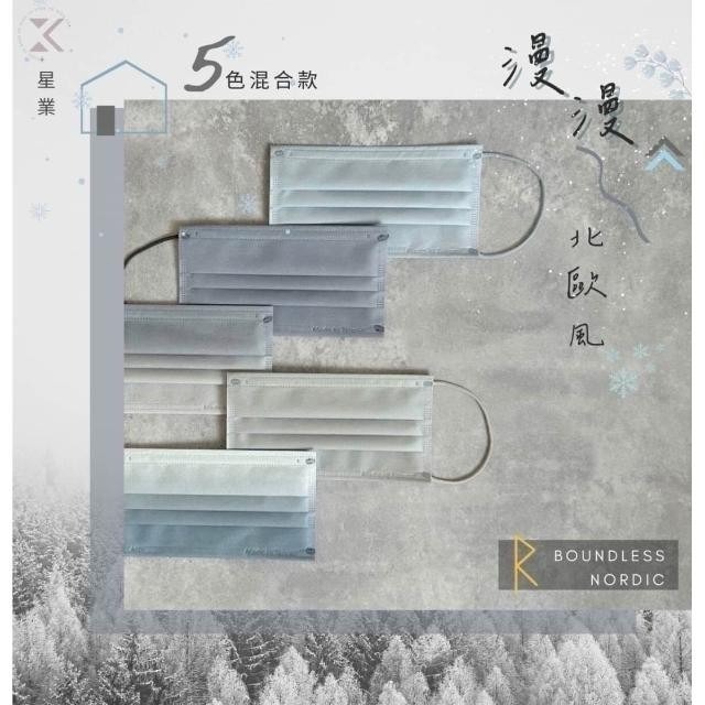 【限時購】星業 漫漫北歐風 成人平面醫療口罩 (50入/盒x2盒)-細節圖2