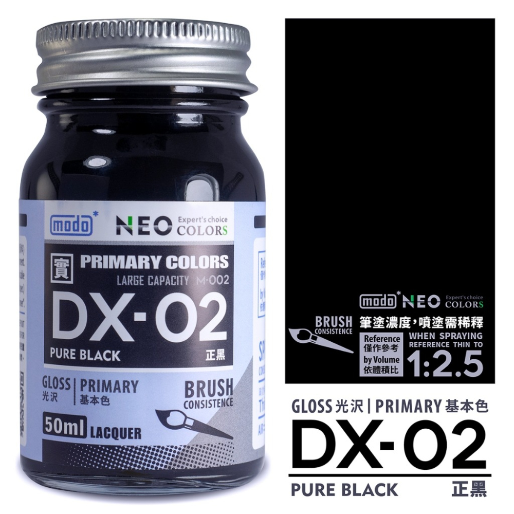(Pandainn) 摩多 modo 模型漆 DX01 DX02 DX03 DX04 DX05 正黑 正白 亮光 消光-細節圖4