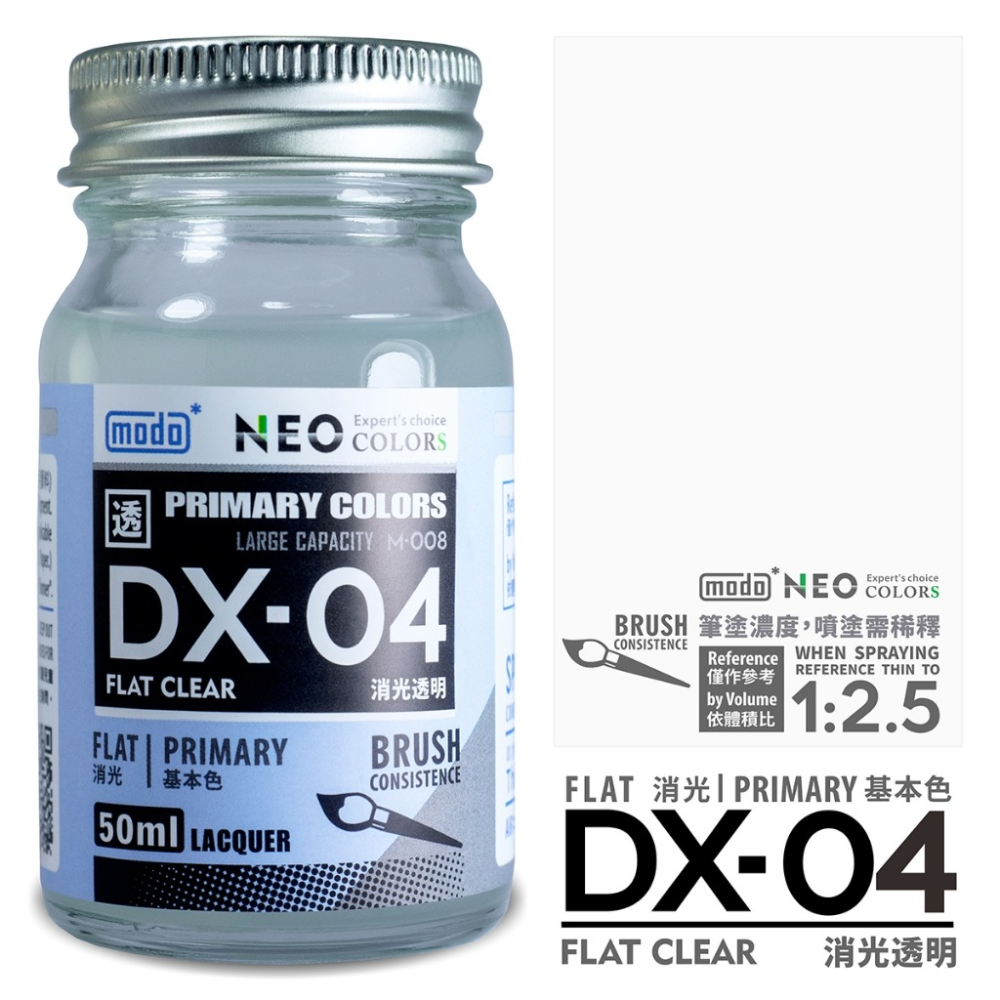 (Pandainn) 摩多 modo 模型漆 DX01 DX02 DX03 DX04 DX05 正黑 正白 亮光 消光-細節圖6