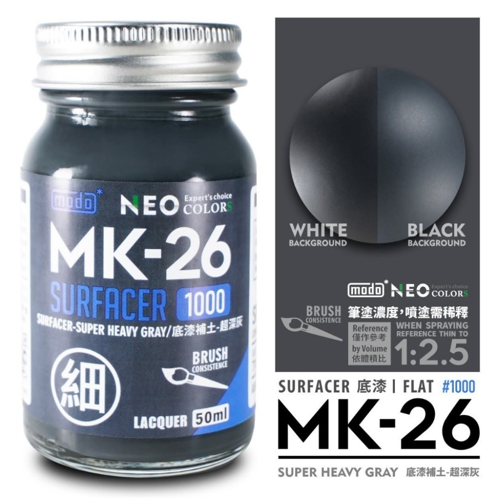 MK26液態補土-超深灰