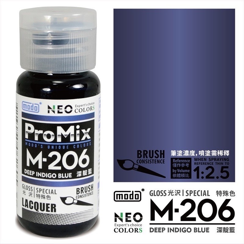 (Pandainn) 摩多 modo 模型漆 M201 M202 M203 M204 M205 M206 M207-規格圖6