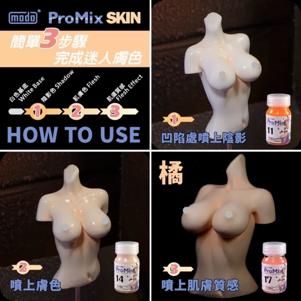 (Pandainn) 摩多 modo  膚色套組4入  M211 M212 M214 M217 模型漆 摩多製造所-細節圖3