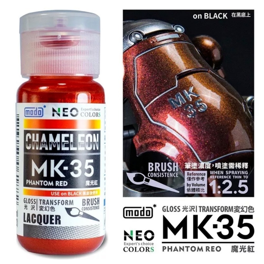 (Pandainn) 摩多 modo  MK35 MK36 MK37 MK38 MK39 魔光系列 魔光紅 模型漆-細節圖3