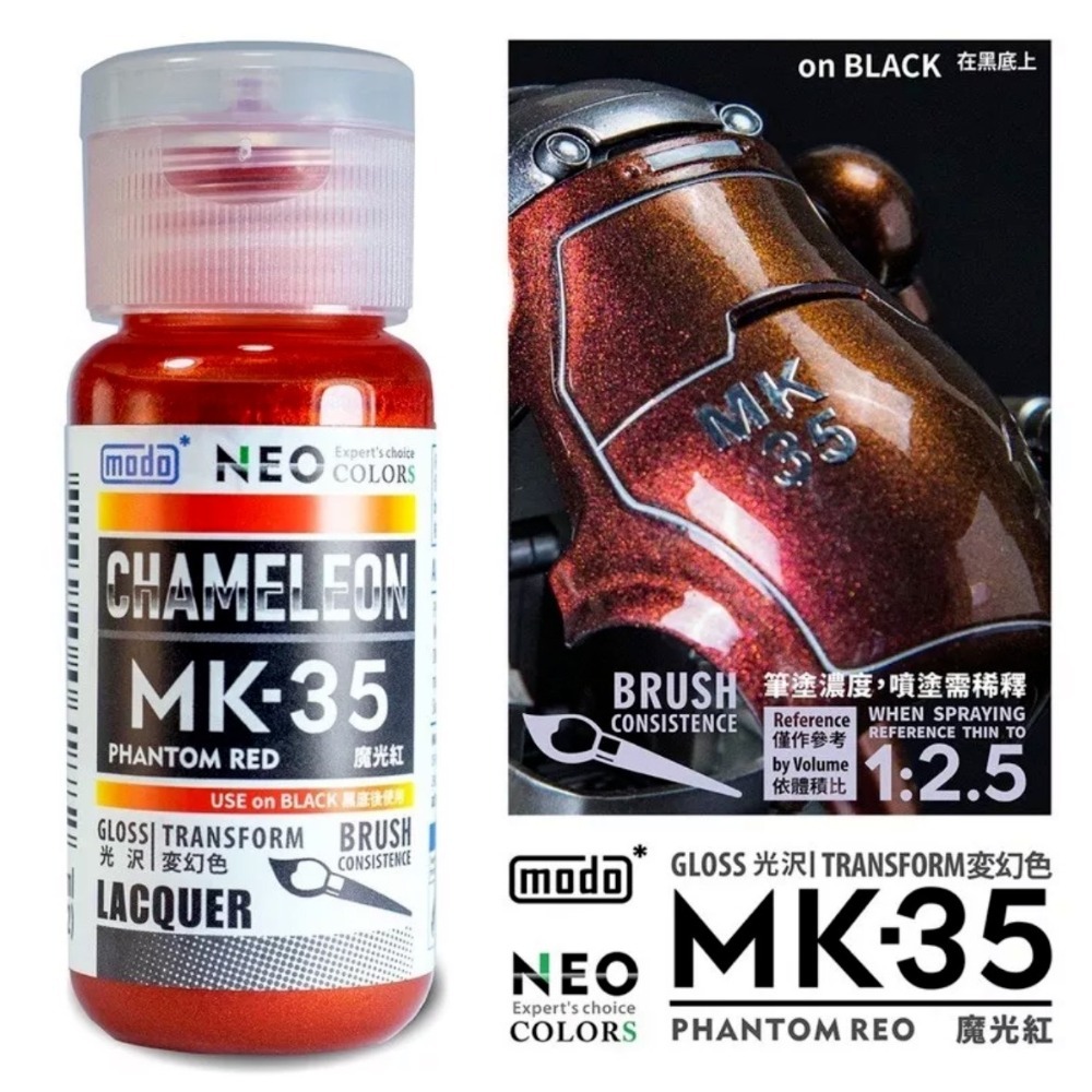 (Pandainn) 摩多 modo  MK35 MK36 MK37 MK38 MK39 魔光系列 魔光紅 模型漆-細節圖2