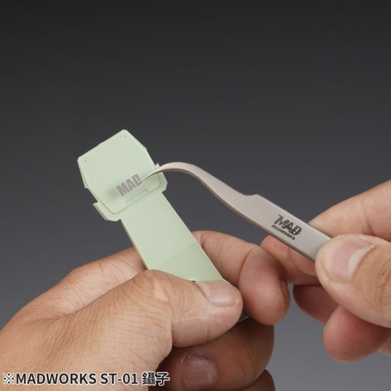(Pandainn)現貨 Madworks ST01 ST02 ST03 鑷子 彎頭 尖頭 圓頭 mad 模型工具-細節圖2