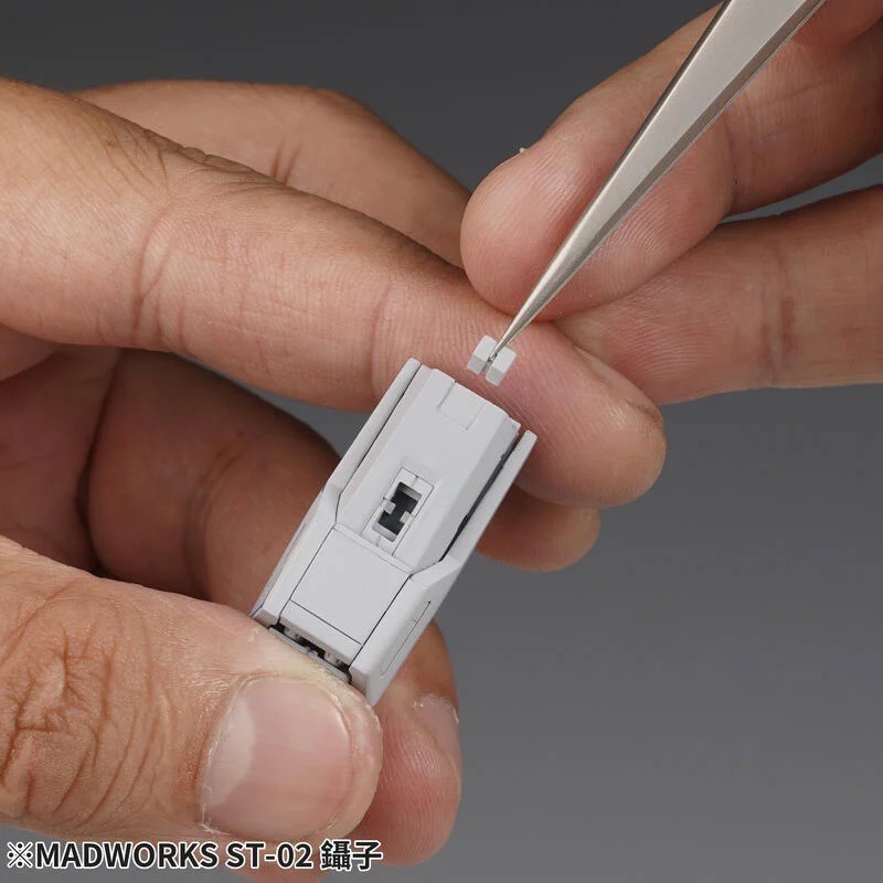(Pandainn)現貨 Madworks ST01 ST02 ST03 鑷子 彎頭 尖頭 圓頭 mad 模型工具-細節圖3