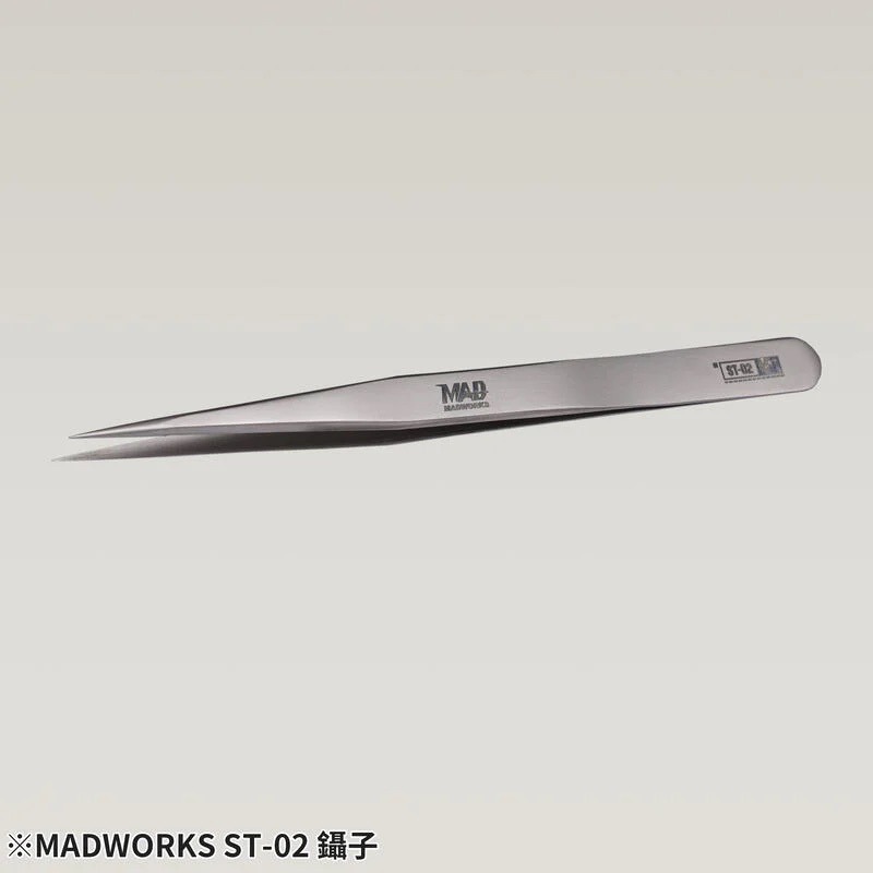 (Pandainn)現貨 Madworks ST01 ST02 ST03 鑷子 彎頭 尖頭 圓頭 mad 模型工具-細節圖7