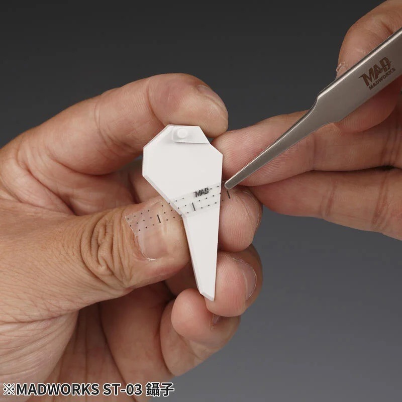 (Pandainn)現貨 Madworks ST01 ST02 ST03 鑷子 彎頭 尖頭 圓頭 mad 模型工具-細節圖8