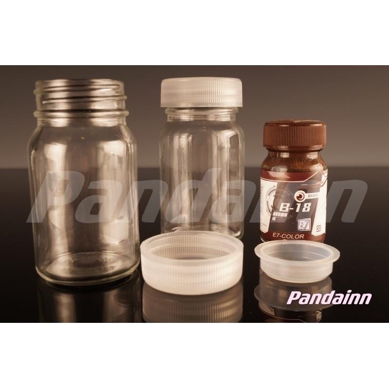 [Pandainn] 調漆瓶、調漆罐 空瓶 玻璃空罐 (50ml)模型 噴漆 模型漆-細節圖3