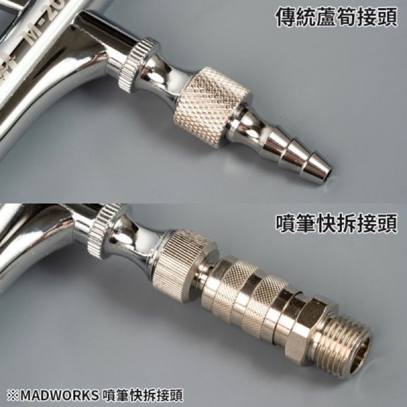 (Pandainn) Madworks MK203 MK204 MK205 快拆接頭 多孔噴帽 高板機 mad 模型工具-細節圖6