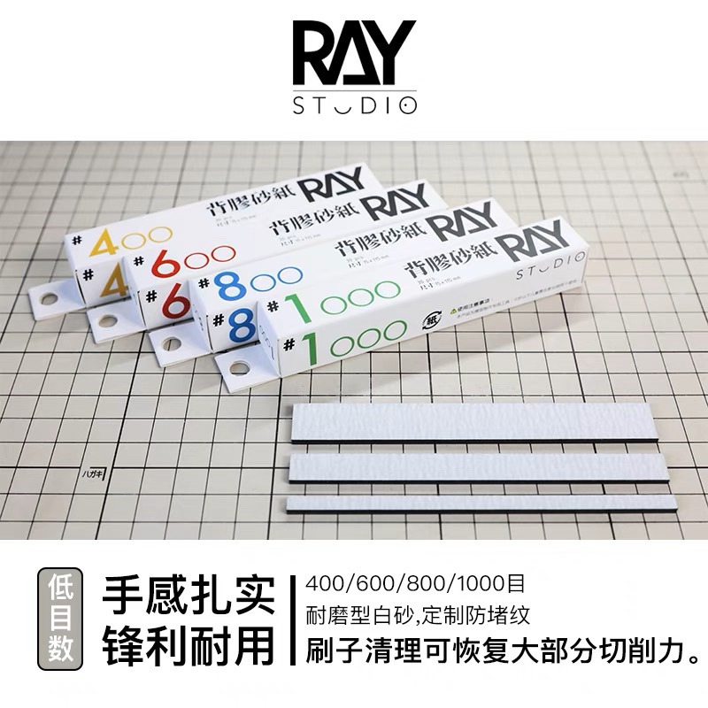 [Pandainn]現貨 RAY的模型世界 背膠砂纸 乾濕兩用 耐用型鋼彈打磨 塑料打磨工具-細節圖2