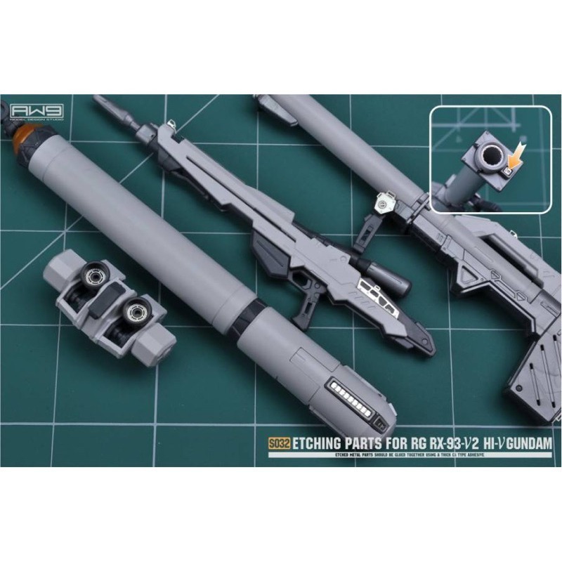 (Pandainn)非模型 鋼魂 AW9 S32 RG RX-93 Hi-ν 海牛鋼彈 蝕刻片改造用套件-細節圖4