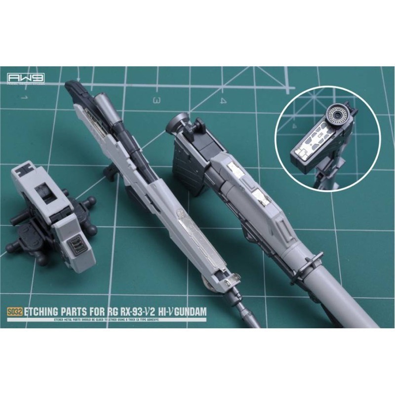 (Pandainn)非模型 鋼魂 AW9 S32 RG RX-93 Hi-ν 海牛鋼彈 蝕刻片改造用套件-細節圖7