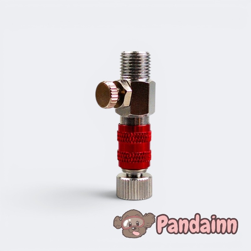 ［Pandainn]現貨 1/8 噴筆快速接頭 帶調節閥-細節圖2