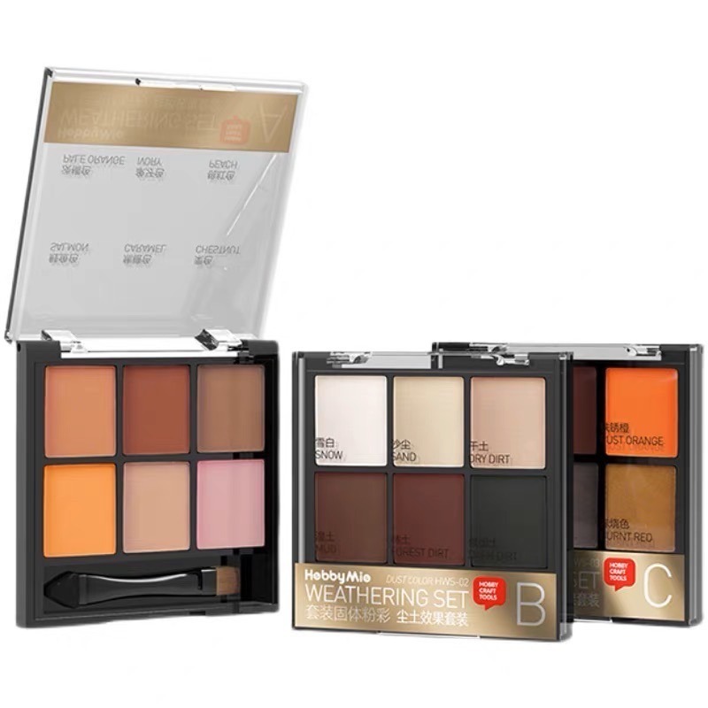 (PandInn) 喵匠 hobbymio 套装固體粉彩 機甲舊化灼燒 機娘上色-細節圖5