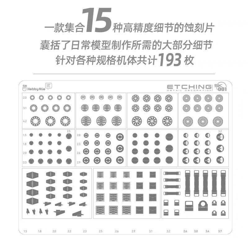 [Pandainn] 現貨 喵匠 HOBBY MIO 模型通用高精度細節改造 蝕刻片-細節圖2