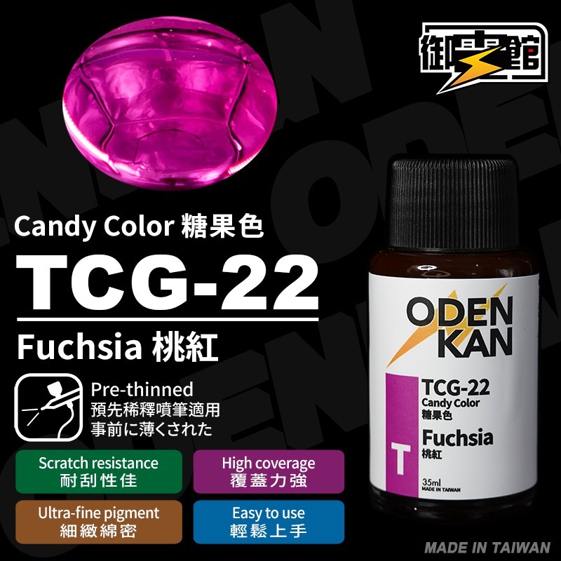 [Pandainn] 御電館 TP TCG 糖果色 系列 TP001 TP002 TP003 TP004 模型漆 硝基漆-規格圖1