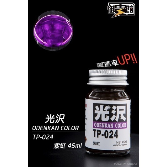 [Pandainn] 御電館 TP TCG 糖果色 系列 TP001 TP002 TP003 TP004 模型漆 硝基漆-規格圖1