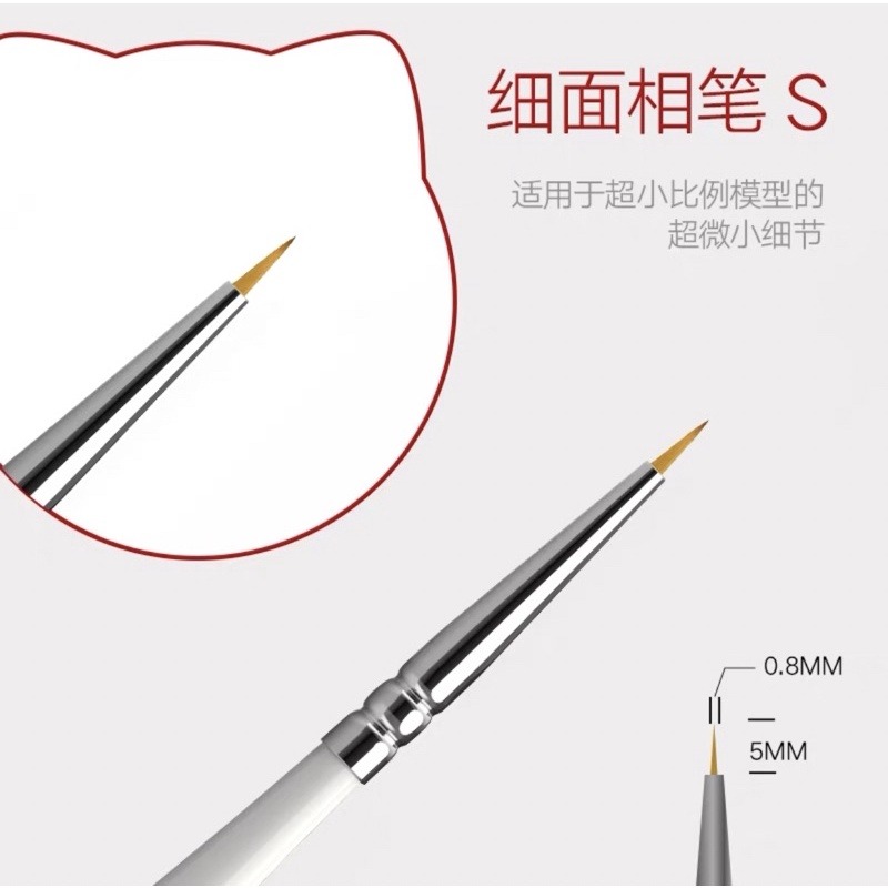 (Pandainn) 喵匠  hobbymio 模型 上色筆 面相筆 筆塗 上色 模型工具-規格圖7