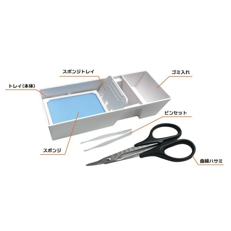 [Pandainn] 日本 プラモ 向上委員會 模型專用 水貼盒 (附剪刀&水貼夾)-細節圖3