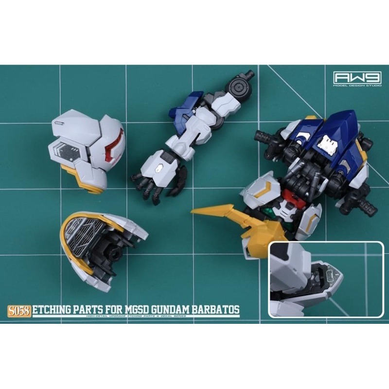 (Pandainn)非模型 鋼魂 AW9 S58 MGSD 獵魔鋼彈 改造蝕刻片 附水貼 模型工具-細節圖5
