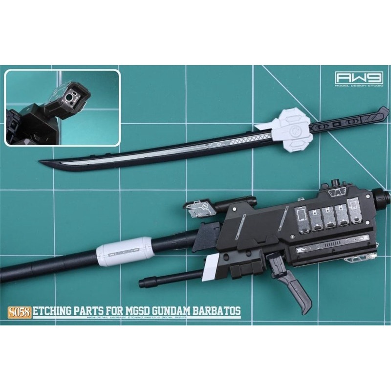 (Pandainn)非模型 鋼魂 AW9 S58 MGSD 獵魔鋼彈 改造蝕刻片 附水貼 模型工具-細節圖7