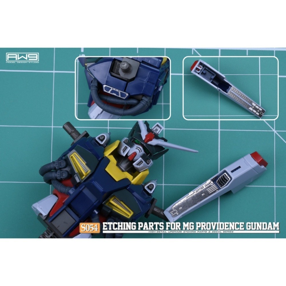 (Pandainn)非模型 鋼魂 AW9 S54 MG 天帝鋼彈專用蝕刻片附水貼 模型工具-細節圖4