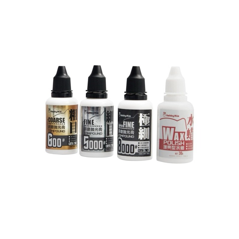 (Pandainn) 喵匠 Hobbymio 研磨膏 拋光蠟 粗目 細目 極細目 水蠟 研磨布 模型工具-細節圖5