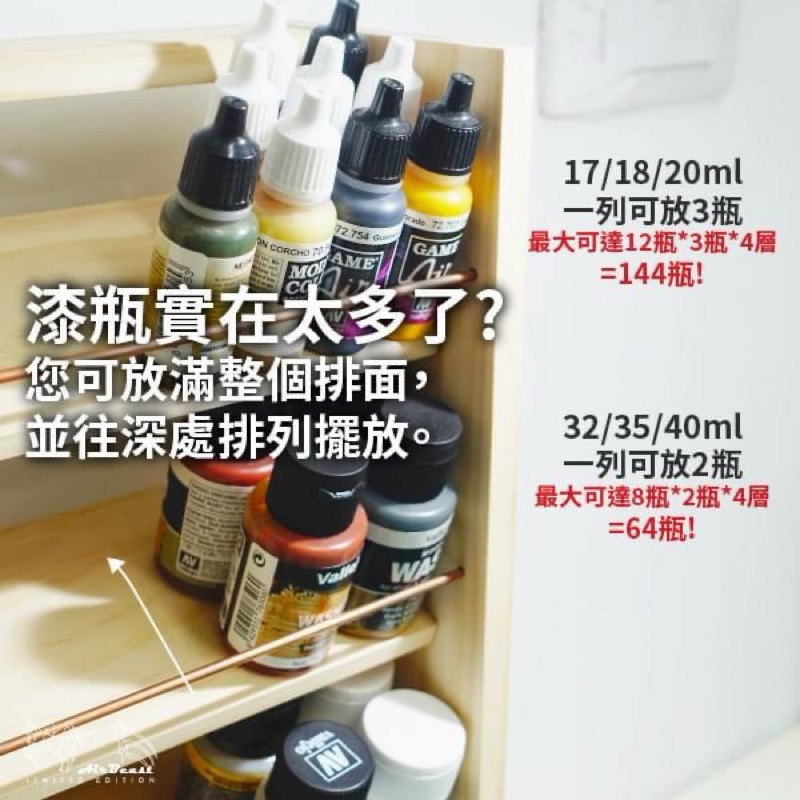 [Pandainn] WBT0012 直立收納顏料架 白色木馬號 &Airbeast Color 聯名限定款-細節圖5