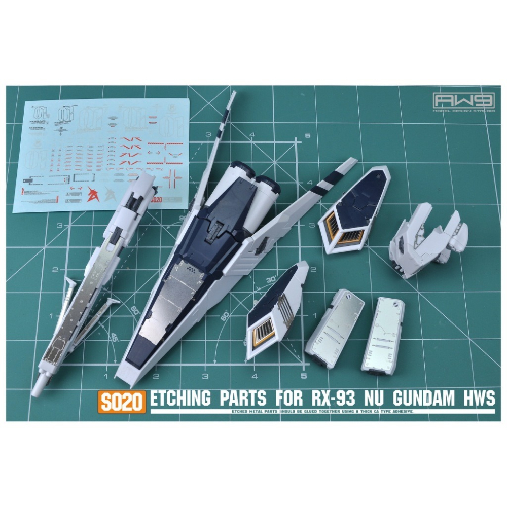 (Pandainn)非模型 鋼魂 AW9 S20 RG RX-93 NU鋼彈 牛鋼彈 HWS重武裝套件蝕刻片 Mad-細節圖6