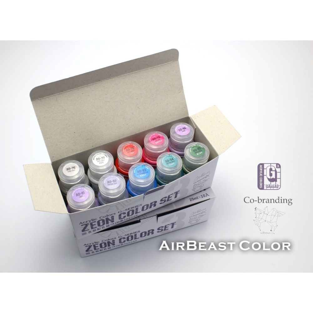 (Pandainn) Airbeast 吉翁配色組 AQ系列套組 第1彈 第2彈 第3彈 水性漆 壓克力漆 空中野獸-細節圖4