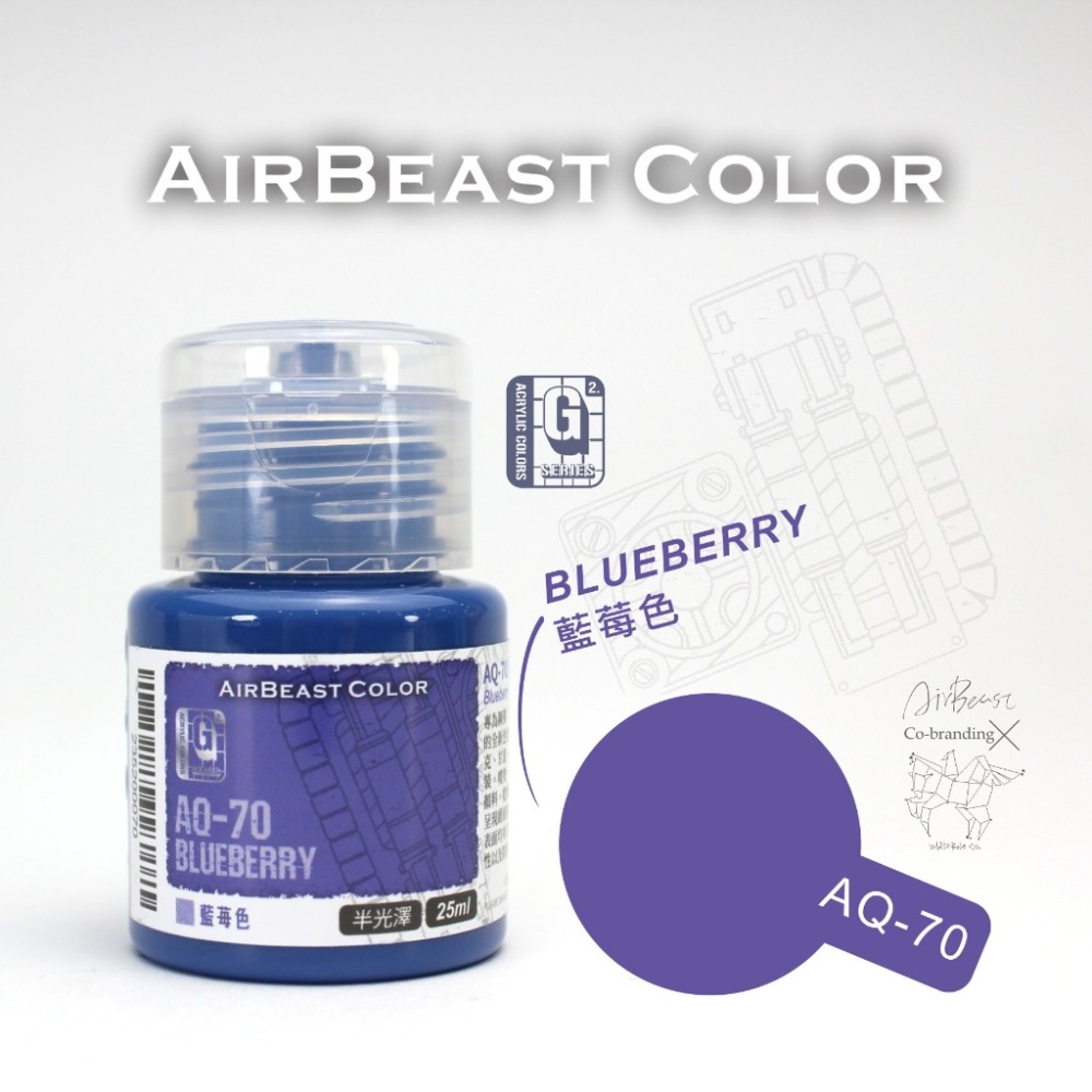 (Pandainn)現貨 Airbeast 吉翁配色組 水性漆 壓克力漆 空中野獸 AQ56 AQ66 AQ76 模型用-規格圖8