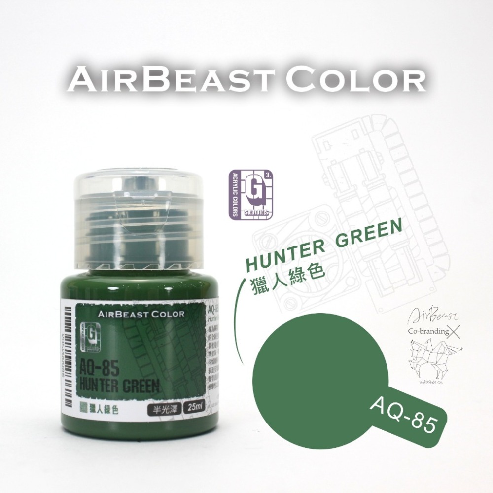 (Pandainn)現貨 Airbeast 吉翁配色組 水性漆 壓克力漆 空中野獸 AQ56 AQ66 AQ76 模型用-規格圖8