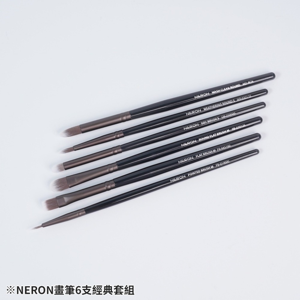(Pandainn) Madworks NERON 面相筆 平筆 斜平筆 丸平筆 乾刷筆 舊化筆 mad 畫筆 模型工具-細節圖4
