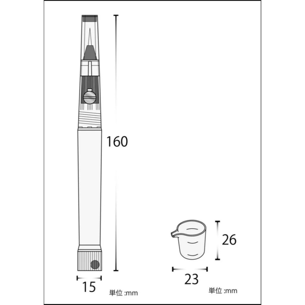 (Pandainn) 日本 向上委員會 PMKJ028 可填充式 墨線液 空筆桿 內含攪拌鋼珠 模型工具-細節圖4