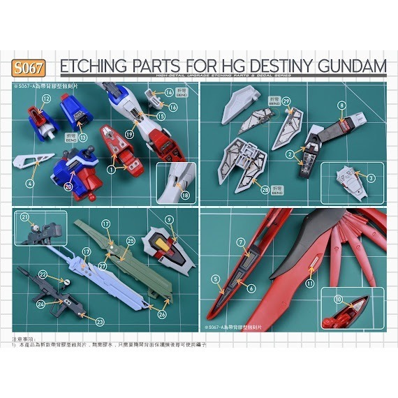(Pandainn)現貨非模型 鋼魂 AW9 S67 HG 1/144 命運鋼彈 SPEC II 改造蝕刻片 附水貼-細節圖9