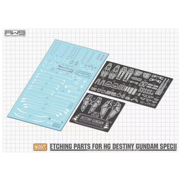 (Pandainn)現貨非模型 鋼魂 AW9 S67 HG 1/144 命運鋼彈 SPEC II 改造蝕刻片 附水貼-規格圖9