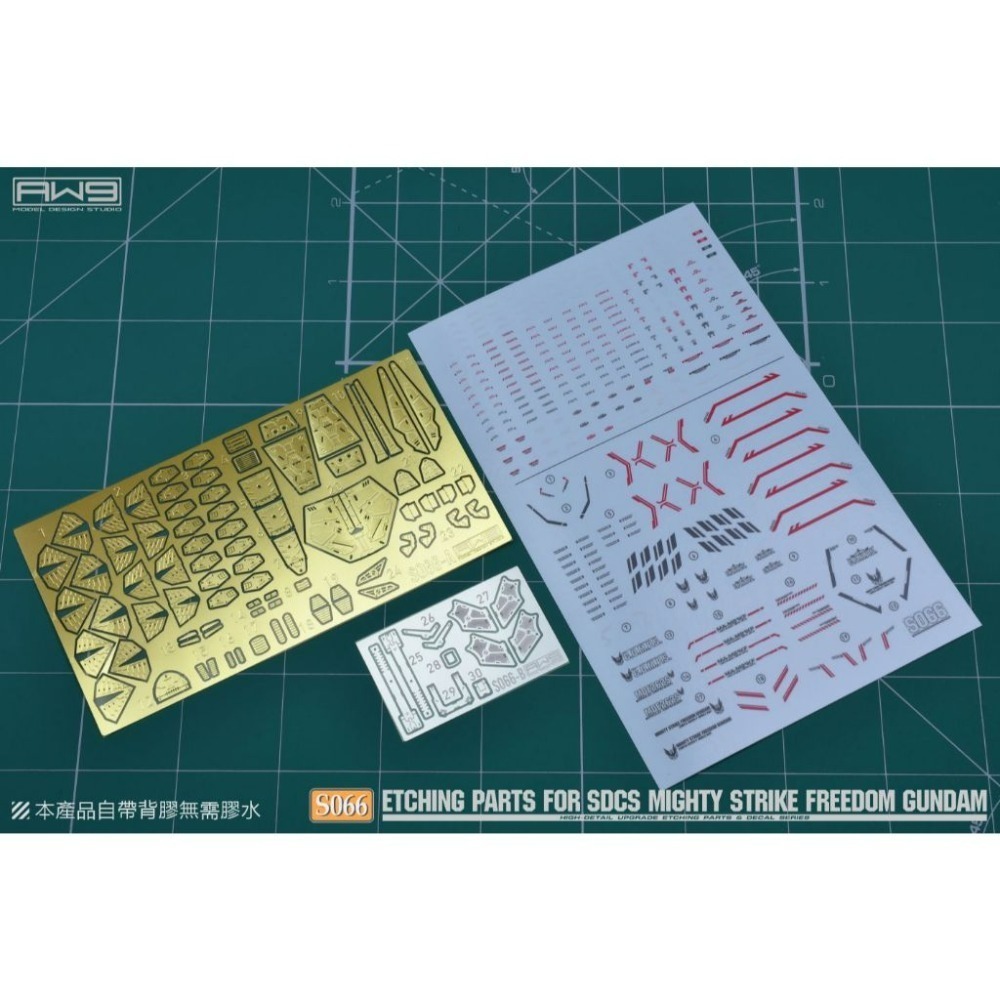 (Pandainn) 非模型 鋼魂 AW9 S66 SDCS 全能攻擊自由鋼彈 改造蝕刻片 附水貼 aw9 模型工具-規格圖7