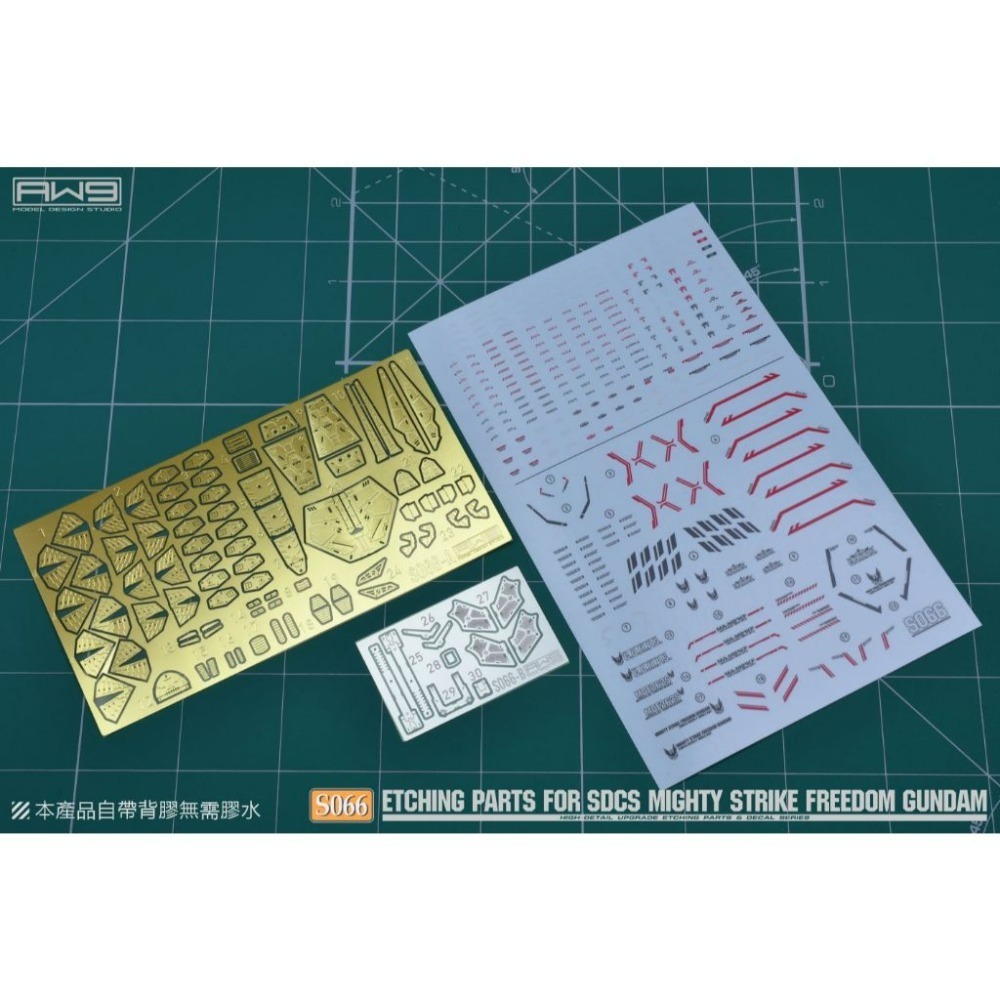 (Pandainn) 非模型 鋼魂 AW9 S66 SDCS 全能攻擊自由鋼彈 改造蝕刻片 附水貼 aw9 模型工具-規格圖7