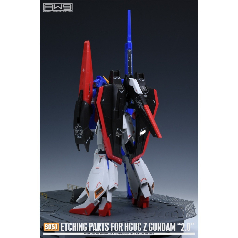 (Pandaninn)非模型 鋼魂 AW9 S51 1/144 HGUC Z GUNDAM 2.0 新生版 蝕刻片附水貼-細節圖3