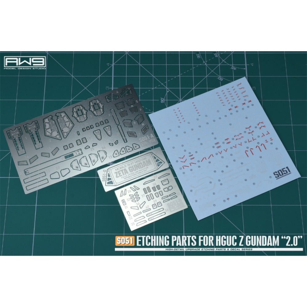 (Pandaninn)非模型 鋼魂 AW9 S51 1/144 HGUC Z GUNDAM 2.0 新生版 蝕刻片附水貼-規格圖5