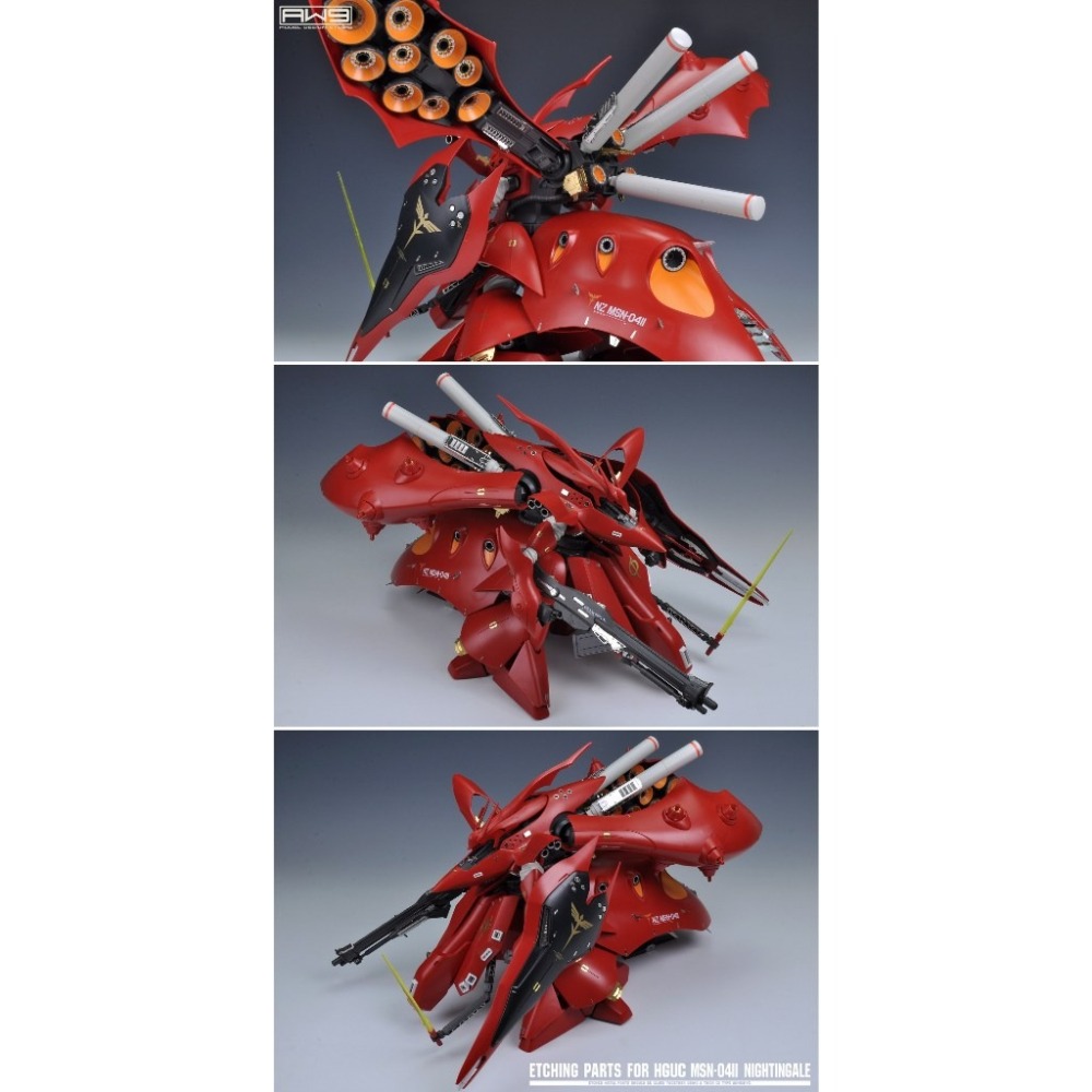 (Pandainn)非模型 鋼魂 AW9 S29 S30 HGUC MSN-04II 夜鶯 蝕刻片附水貼-細節圖5