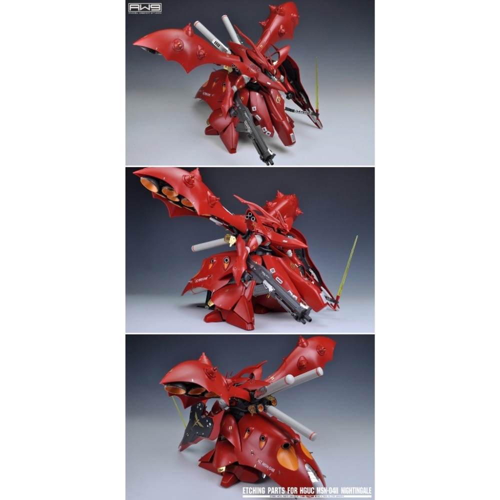 (Pandainn)非模型 鋼魂 AW9 S29 S30 HGUC MSN-04II 夜鶯 蝕刻片附水貼-細節圖6