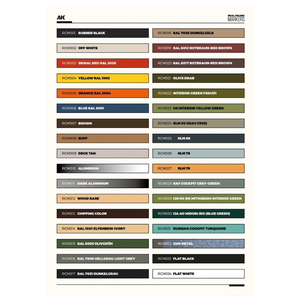 (Pandainn) AK RCM150 麥克筆 馬克筆 34色 筆塗 舊化 模型工具-細節圖5
