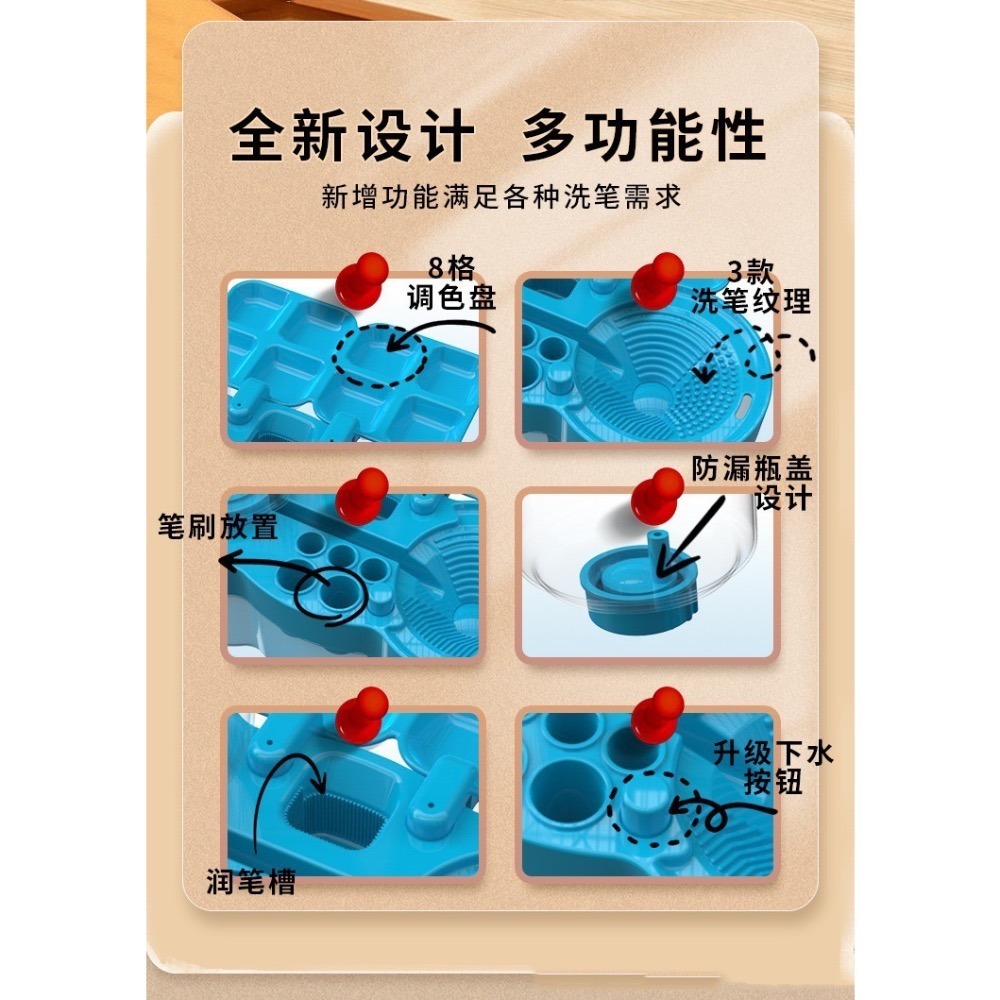 (Pandainn) 洗筆神器 畫筆 洗筆 水漆 模型工具-細節圖10
